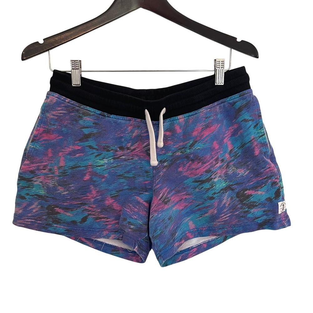 Chubbies Lounge Shorts Mens Medium 5.5 Inseam Abstract Blue Pink French Terry